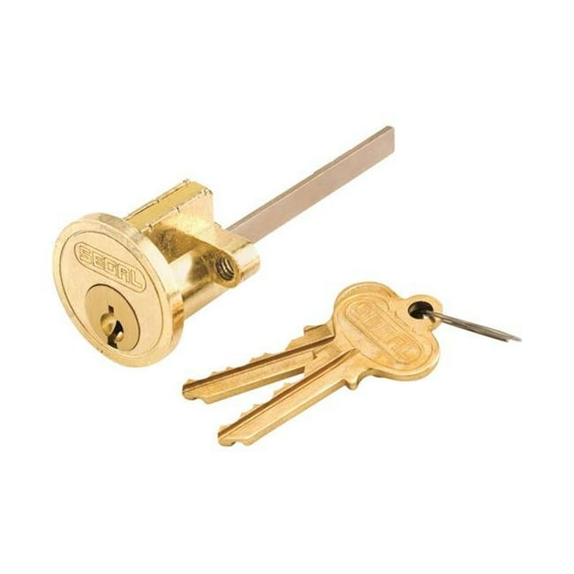Prime-line 5001293 Brass-Plated Zinc Key Lock Cylinder, Keyed Differently