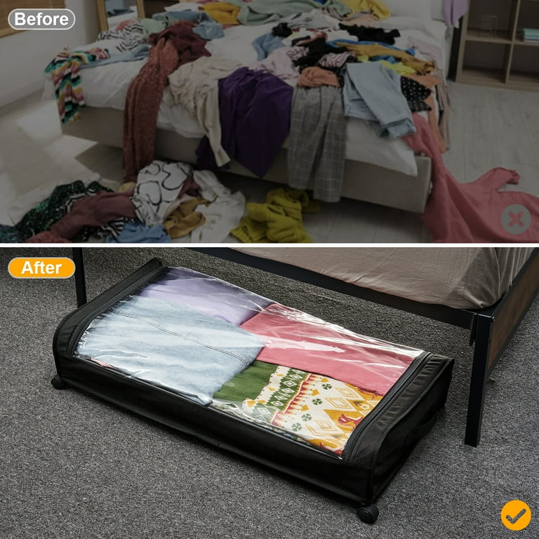 Pack Under Bed Storage Containers, Under Bed Shoe Storage With