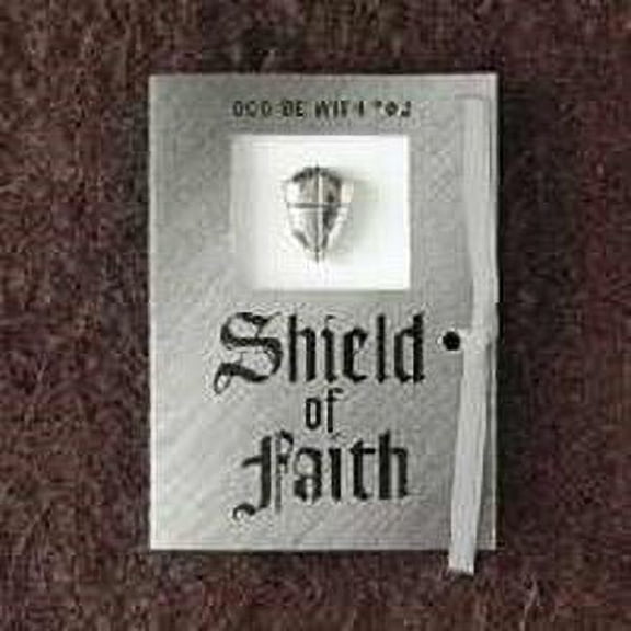 Message Card-Shield Of Faith (Cross)-Pewter