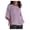 Purple, variant on Staron Summer Linen Tops for Women Casual Round Neck Loose Cropped Sleeve Blouse Shirt, Brown S