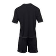 thumbnail image 5 of Men's Casual Short Sleeve Round Neck T-Shirt Tops Solid Color Shirt Sets Modern Loose Fit Blouse Outfits for Daily Streetwear Travel Loungewear Fashion Essential | AESTIVO,Black 2XL, 5 of 8