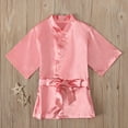 thumbnail image 2 of Quealent Pajamas for Girls Little Boys Girls Nightgowns Short Sleeves Nightdress Sleepwear Pajamas for Little Girls Pink,5 Years, 2 of 5