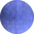 thumbnail image 1 of Ahgly Company Indoor Round Oriental Blue Industrial Area Rugs, 7' Round, 1 of 4