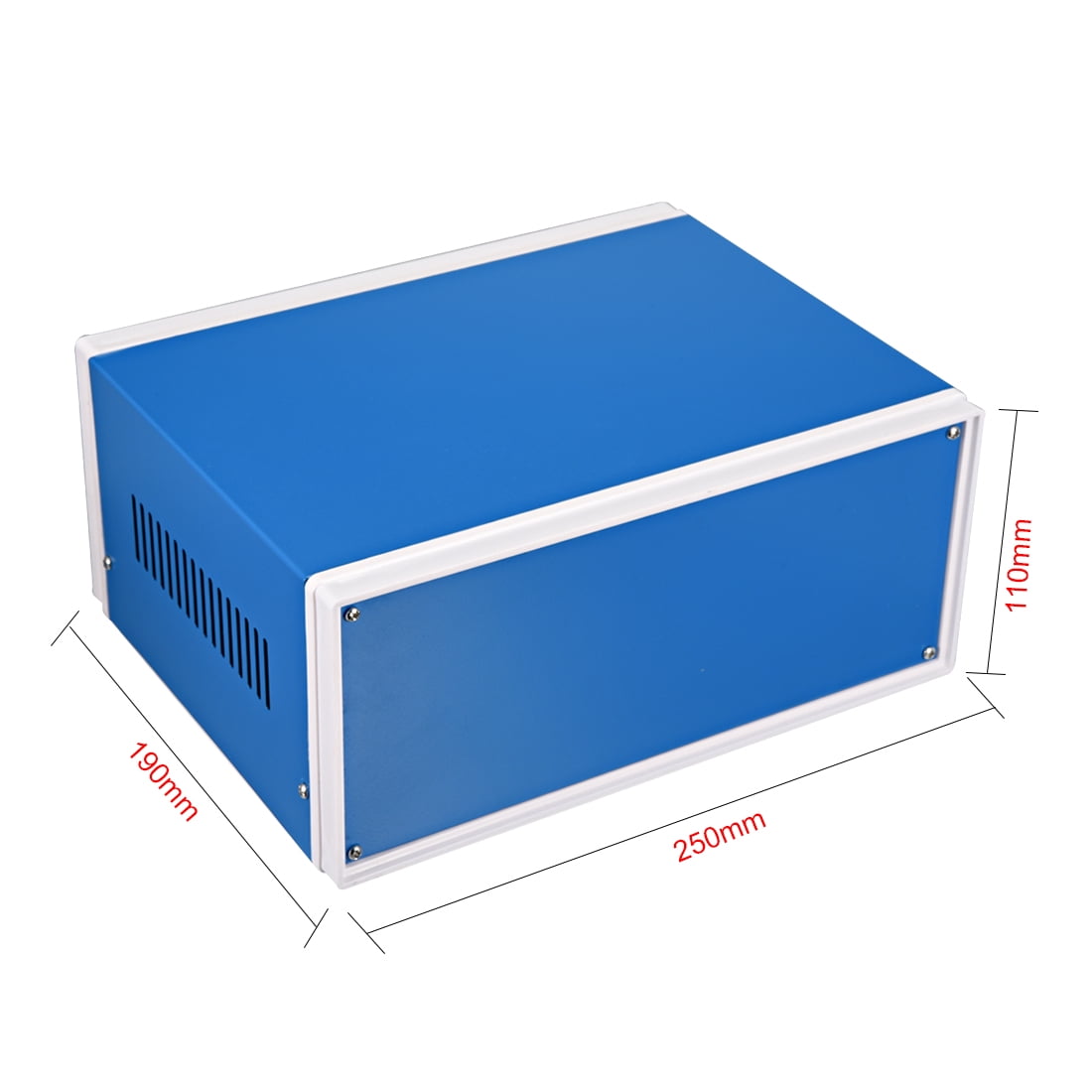 Unique Bargains Metal Blue Project Junction Box Enclosure Case 9.84" x 7.48" x 4.33"