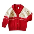 thumbnail image 3 of Amazing Snazzy Red Unisex Christmas Sweater  Christmas Cardigan for Boys and Girls Christmas Jacket for Boys and Girls, 3 of 7
