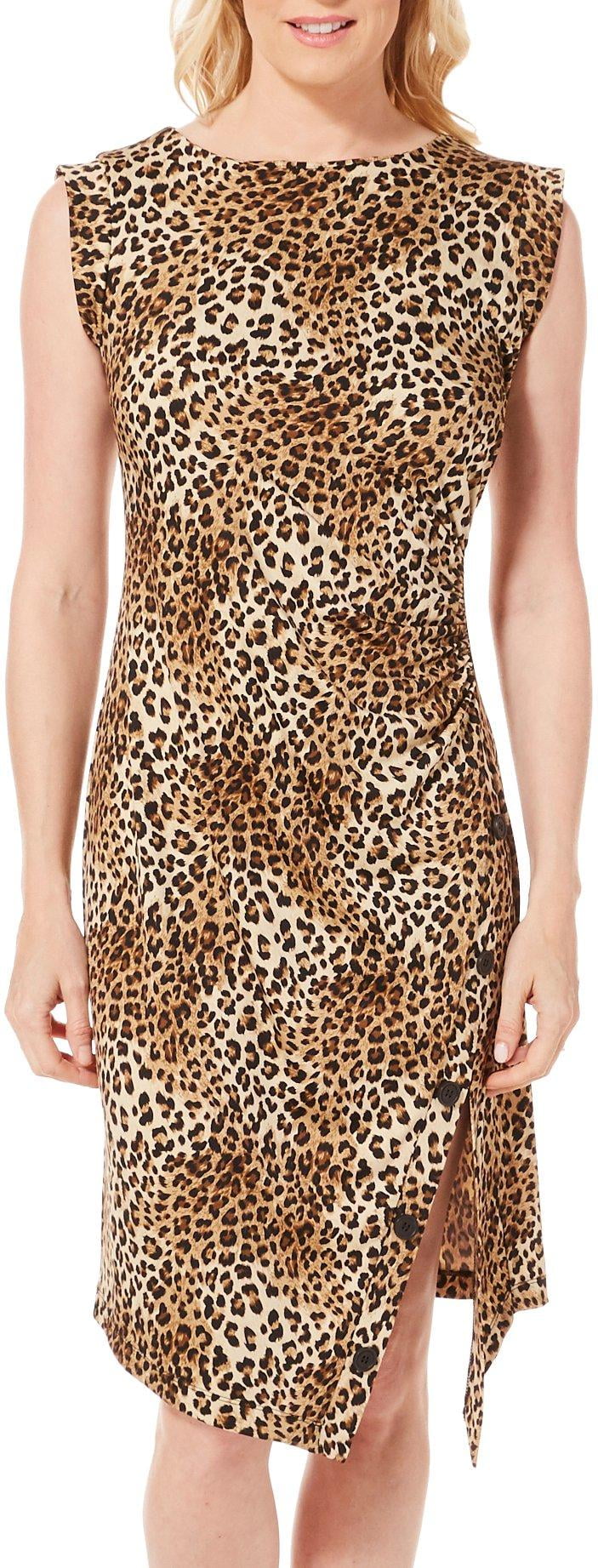 leopard sheath dress