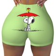 thumbnail image 3 of Pantalones cortos de ciclismo para entrenamiento de voleibol con paisaje de Van Gogh personalizado de Snoopy y Charlie Brown Pantalones cortos de yoga para gimnasio de Peanuts para mujer, 3 of 5