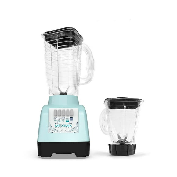 Licuadora MexiMix 400 Watts vaso plastico 1.2 lts y vaso procesador 750 ml Menta
