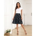 thumbnail image 5 of HDE Skirts for Women Midi Skirt Skater Skirt Knee Length High Waist Fun Prints Spiderweb L, 5 of 6