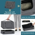 thumbnail image 4 of PETSFIT Portable Cat Litter Box,Travel Litter Box for Cats,Machine Wash,Leak-Proof, Foldable ,Grey, 4 of 9