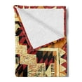 thumbnail image 2 of Arrow Soft Flannel Fleece Throw Blanket, Inspired Pattern Graphic Design Abstract Art Earth Tones, Cozy Plush for Indoor and Outdoor Use, 60" x 80", Orange Yellow Red, by Ambesonne, 2 of 5