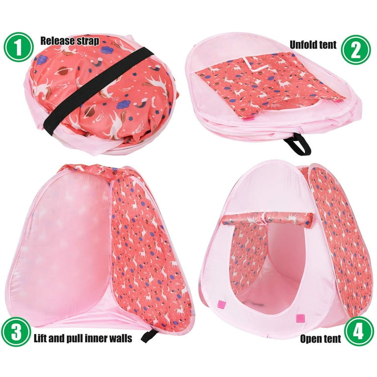 Click N' Play Kids Doll Camping Travel Set & Accessories for