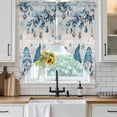 thumbnail image 6 of Blue Gnomes Christmas Swag Curtains for Kitchen/Bedroom/Living Room, Xmas Ball Snowflake Gifts Botanical Winter Scalloped Curtains 63 Inch Long, Window Swag Topper Curtains Valances 2 Panels 36"x63", 6 of 8