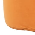 thumbnail image 6 of SAFAVIEH Hawkem Modern Velvet Ottoman, Orange, 6 of 7
