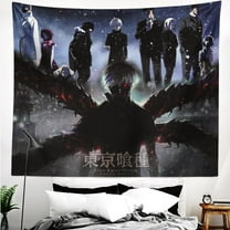 Tokyo Ghoul Tapestry Backdrop Background Poster Gift for Bedroom Aesthetics Funny Decor Flag Wall Hanging for Teen Girls 70.9"X59.1"