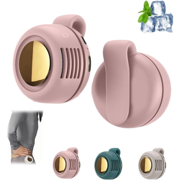Portable Clip-On Fan with Bladeless Design – 3 Speeds & Quiet Operation, Wearable Clip for Shirt or Waist, USB Rechargeable with Night Light – Ideal for Travel, Office, and Outdoor Use