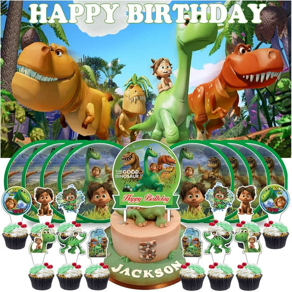 The Good Dinosaur Birthday Supplies Plates Decorations Decor Backdrop Banner Cake Topper Fans
