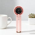 thumbnail image 3 of HAHUT Portable Mini Handheld Fan for Women Men, Adjustable Cooling Blower Rechargeable Desk Cold Fans for Travel Summer Vacation Beach (Pink), 3 of 6