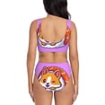 thumbnail image 3 of Daiia Corgi In Sushi Roll Women's Bikini Set Two Piece Swimsuit High Waisted Bikini Adjustable Straps Bikini Perfect for Beach, Pool, and Summer Vacation-X-Large, 3 of 9