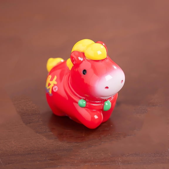 Desktop Decor,Resin Desktop Ornament Cute Horse Figurine With Exquisite Hand Painted Animal Statue Decoration For Home Desk Shelf Tabletop Collectible Craft For Bedroom Living Room Study Dec