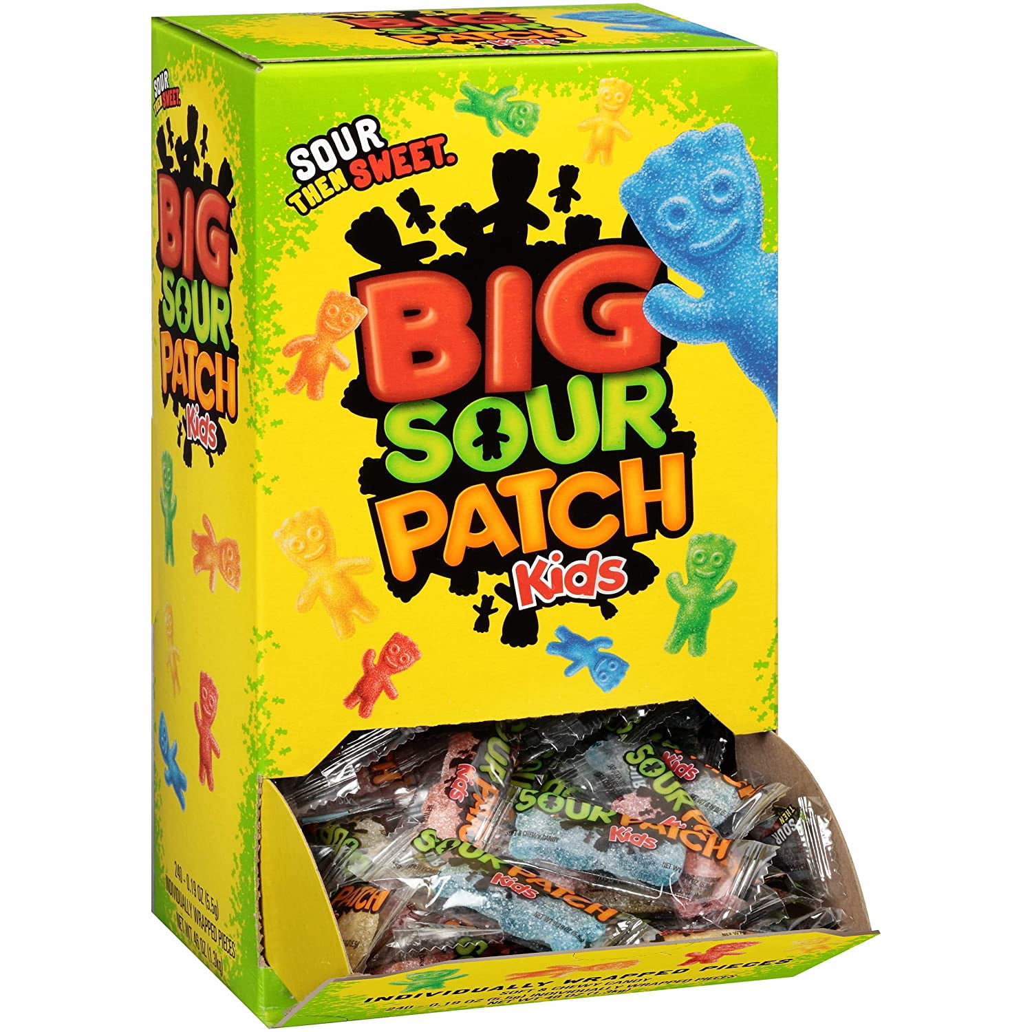 Sour Patch Kids Big Individually Wrapped Soft & Chewy Candy, 240Count,, ()