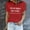 Red, variant on Womens Summer Tops under $5! Xqxayjr Womens Graphic T Shirts Summer Funny Letter Print Trendy Tunics Crewneck Casual Short Sleeve Fashion Blouses Clothes