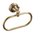 thumbnail image 1 of Oval Towel Ring Antique Brass Exquisite Pattern Carving Hanger Hand Towel Holder for Bathroom Kitchen Accessories, 1 of 7