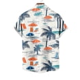 thumbnail image 5 of Yyeselk Men's Hawaiian Shirts Tropical Print Short Sleeve Summer Shirt Buttons Down Casual Relaxed Fit Lapel Collar Comfort Vacation Beach Shirts Blue06 M, 5 of 5