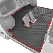 Xtreme Mats Evolution Golf Cart Floor Mat, Full Coverage Golf Cart Liner Protects OEM Flooring - Only Fits Evolution Classic Plus / Classic Pro / Forester / Turfman Carts (2022 and Prior) - Red Trim