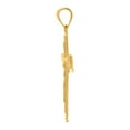 thumbnail image 2 of 10k Yellow Gold Mens Dripping Cross Religious Charm Pendant 21.3x50mm Wide Necklace for Men, 2 of 2