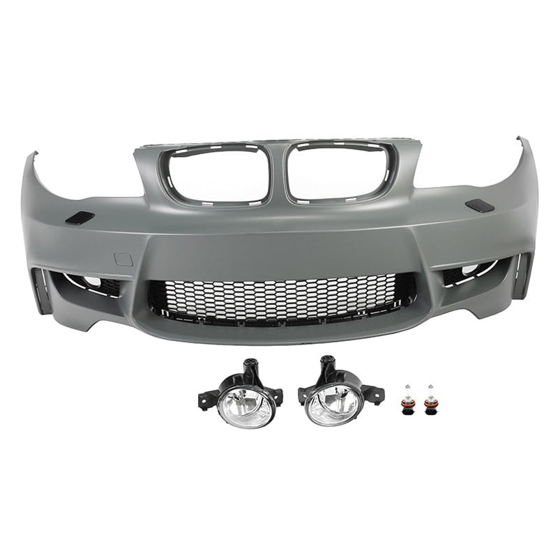 Front Bumper Cover For BMW 1 Series 0813 1M Style E82 E88 Fog Light Right Left 08 09 10 11 12