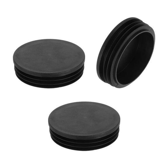 3 Pack Round Plastic Plug, Black Tubing End Cap Plugs, 90mm(3.54 Inch) Furniture Leg Pipe Insert, Glide Protection for Chair, Sofa, Table, Shelf
