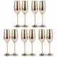 thumbnail image 1 of 10 Unids Copas de Champaña Inoxidables Una Prueba de Golpes Cepillado Oro Boda Tostado Flautas de Champán Copa, 1 of 5