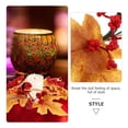 thumbnail image 4 of KAKOWELY Corona decorativa de hojas de arce, vela artificial, decoración de mesa para el Día de Acción de Gracias, 4 of 5