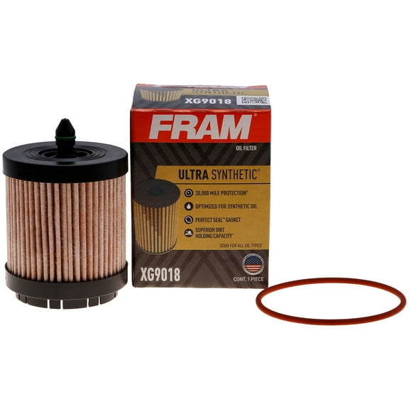 FRAM Ultra Synthetic Oil Filter, XG9018, 20K mile Replacement Filter for Select Vehicles