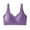 Purple, variant on Amkhujs Bras for Women No Underwire Breathable Solid Everyday Bralettes Adjustable Strap V Neck Push Up Bra