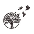 thumbnail image 3 of Decoración de pared metálica con forma de pájaro en un árbol, arte de pared de metal, decoraciones colgantes para inauguración de casa. M, 3 of 9