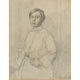 thumbnail image 2 of Edgar Degas 20x24 Black Ornate Framed Double Matted Museum Art Print Titled: Gas Rene (Right) (1855), 2 of 5