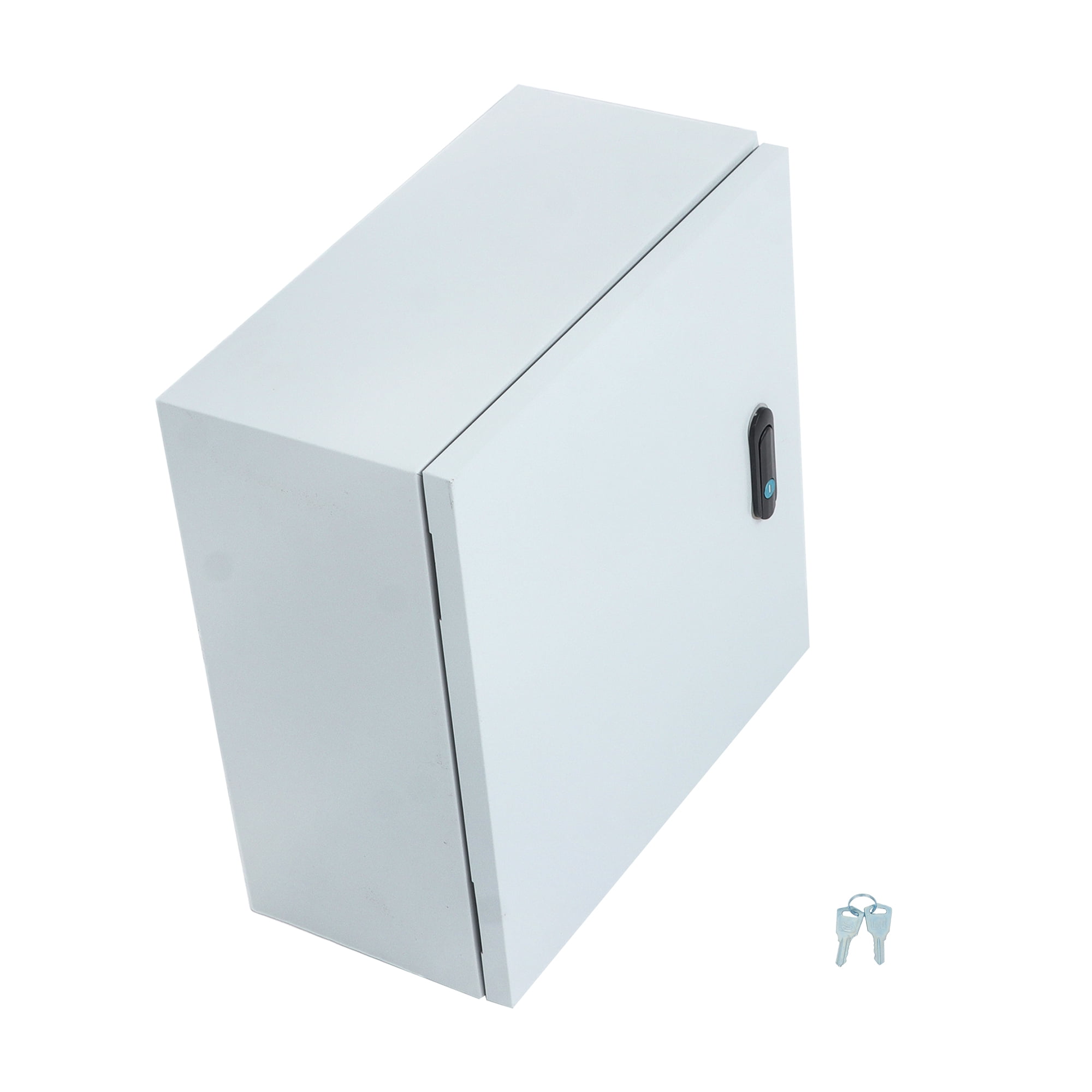 20x16x8 Inch Steel Electrical Box – Stainless Steel Lockable Enclosure With Mounting Plate, Wall-Mounted, White