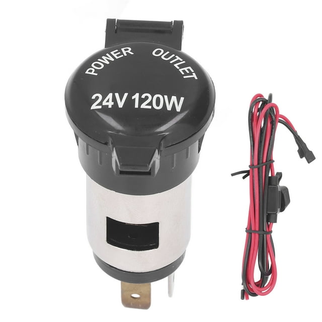 Cigarette Lighter Socket 0‑24V 120W Power Outlet Adapter Universal for Cars Boats Tractors Motorcycles