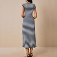 thumbnail image 4 of Dresses for Women, Women's 2026 Summer Bodycon Midi Dress Casual Striped Cap Sleeve Party Wedding Guest Dresses Vacation Outfits, 4 of 6