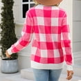 thumbnail image 6 of CALAFEBILA Knitted Sweaters for Women,2023 Fashion Warm Plaid Sweater, 6 of 9