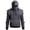 Grey, variant on Hoodie with Detachable Face Cover Hood, Armor Print Pullover Sweatshirt for Men, Cosplay Top with Pocket, Halloween Party LARP Outfit