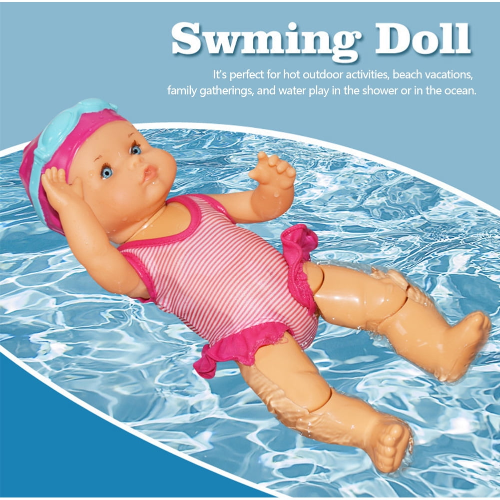 Yucurem 13" Water Fun Swimming Doll -  Waterproof Reborn Swim Doll Electric Doll Can Swim Lifelike Baby Doll, Water Fun Toy Best Birthday Christmas Gift