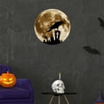 thumbnail image 2 of Pegatina de pared redonda decorativa de luna luminosa para habitación infantil, calcomanías de Halloween para techo Cuervo, 2 of 8