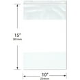 thumbnail image 2 of Plymor 10" x 15" (Pack of 200), 4 Mil Heavy Duty White-Block Zipper Reclosable Plastic Bags, 2 of 3