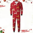 thumbnail image 6 of Odeerbi Christmas Onesie Pajamas for Family Holiday Sleep Jumpsuit Long Sleeve Family Christmas Pajamas Matching Sets Dad Printed Loungewear Jumpsuit Sleepwear Xmas PJs Set Red, 6 of 9
