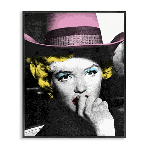 Stupell Industries Vintage Pop Culture Icon People Painting Black Framed Art Print Wall Art, 11 x 14