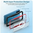 thumbnail image 3 of Decase for iPhone 15 Pro Case,Military Grade Shockproof Case Support Wireless Charging Durable Metal Frame 3-Layer Hybrid Mag-Safe Magnetic Case Cover for Apple iPhone 15 Pro,Red, 3 of 10