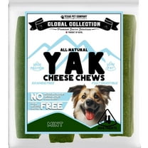 Texas Pet Company Global Collection Mint Flavor Yak Cheese Chew Treats for Dogs, Large Bag (4 Pack)